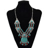Silver Plated Multiple Beads Chain Statement Necklaces