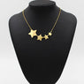 Gold Five-Pointed Star Chain Pendants Necklaces