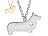 Corgi Necklace Welsh Corgi Dog Animal Pendant Necklace for Women