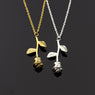 Fairytale Flower Rose Pendant Necklace for Women