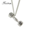 Dumbbell Shape Geometric Pendant Necklace for Men