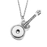 Rhinestone Guitar Pattern Pendant Necklace for Men