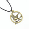 Bronze Skull Mocking Bird Pendant Necklace for Men