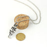 Infinity Tibet Silver Stainless Steel Skull Pendant Necklace for Men