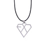 EXO Heart Shape Alloy Pendant Necklace for Women