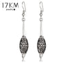 Long Hollow Out Tibetan Beads Dangle Earrings For Women