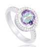 Silver Color Exquisite Wedding Promise Ring For Women