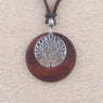 Fashion Choker Alloy Life Tree Wooden Pendant Necklace
