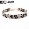 Leather Strip Choker Necklace for Women