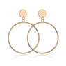Hollow Big Round Drop Earrings Fashion Women Long Gold Engagement Wedding Earrings Jewelry