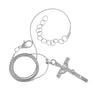 Women Fashion Silver Color Christ Jesus Cross Pendant Necklaces