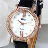 New Women Luxury Square Leather Dress Wrist Watch