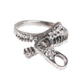 Fashion Zipper Made Retro Ring