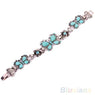 Butterfly Crystal Tibetan Silver Bangle