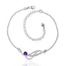 Charm Anklets Purple Rhinestone foot chain Anklets for Women