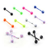 Multicolor Tongue Studs Nose Ring 5mm Titanium Steel Straight Bar Nipple Stud Cartilage Earrings Piercing Body Jewelry for Girls