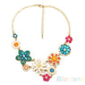 Vintage Flower Pendant Design Chain Choker Necklace