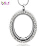 Oval Magnetic Glass Floating Charm Locket Pendant