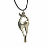 Silver Cute Deer Pendant Necklace