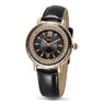 New Women Leather Strap Diamond Round Dial Watch