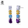 Cubic Zircon Lead & Nickel Stud Earrings