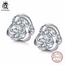 Lovers Genuine Silver Women Stud Earring
