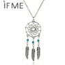 Dream Catcher Leaves Pendant Necklace