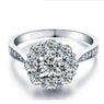 White Gold Color Flower Wedding Rings For Women