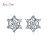 Cubic Zirconia Fower Women Stud Earring