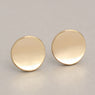 Summer New Fashion Shiny Round Stud Earrings Ladies Fashion Cool Gold Silver Color Cheap Earrings Jewelry