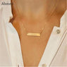 Short Strip Infinity Pendants Necklace