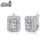 Rectangle Cubic Zirconia Earring Stud For Women