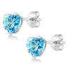 Women Blue Zirconia CZ Stud Earrings