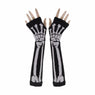 Long Gloves Skull No Finger Long Gloves