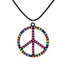 Fashion Black Tone Anti-war Signs Pendant Necklace
