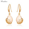 Cat's Eye Drop Dangle Hook Earrings for Women