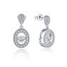 Silver Earringss with Stones with Natural Topaz CZ for Girlfriend