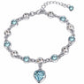 Sterling Silver Heart Bridal Bracelet