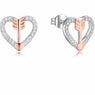Women's Fine Jewelry Silver Earring Rose Plated