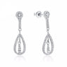 Women Silver Long Earrings For Wedding Parties