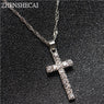 Fashion Silver Color Cross Pendant Necklace
