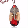 New Fashion Elephant Shape Long Pendant Necklace
