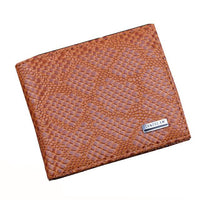 Men Business Leather Wallets Fashion PU Leather Short Polyester Lining Solid Purse Wallets Accessory - sparklingselections