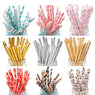 New stylish Gold Silver Drinking Paper Straws Straw for Party