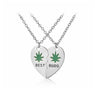 New fashion Broken Heart Shape Split Silver Pendant Necklace
