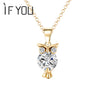 Gold Color Owl Necklace Pendant