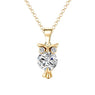 Trendy Gold Color OWL Necklace Pendants with Crystal