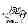 Eat Sleep Game Boys Bedroom Wall Decals Boys Bedroom Playroom Art Design Stickers Wall for Home Playroom