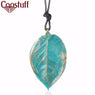 New fashion Vintage Big Green Leaf Pendant necklaces