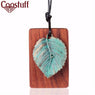 New stylish Green Leaf Sandalwood Pendant necklaces